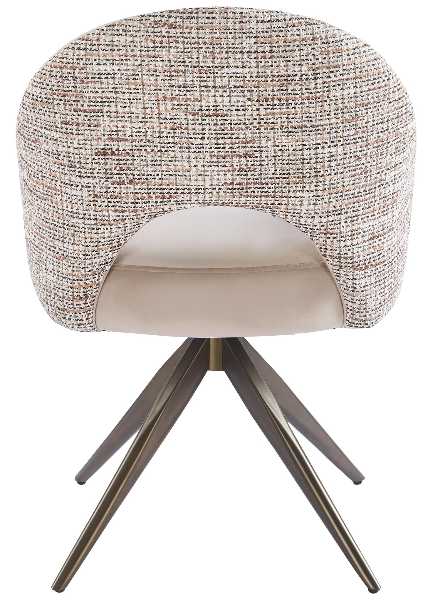 Eetkamerstoel Fuento Velvet/Be Trendy - bruin - draai - Pocketvering