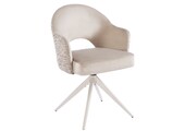 Eetkamerstoel Fuento Velvet/Be Trendy - beige - draai - Pocketvering