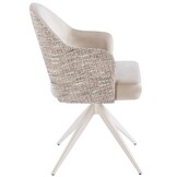 Eetkamerstoel Fuento Velvet/Be Trendy - beige - draai - Pocketvering