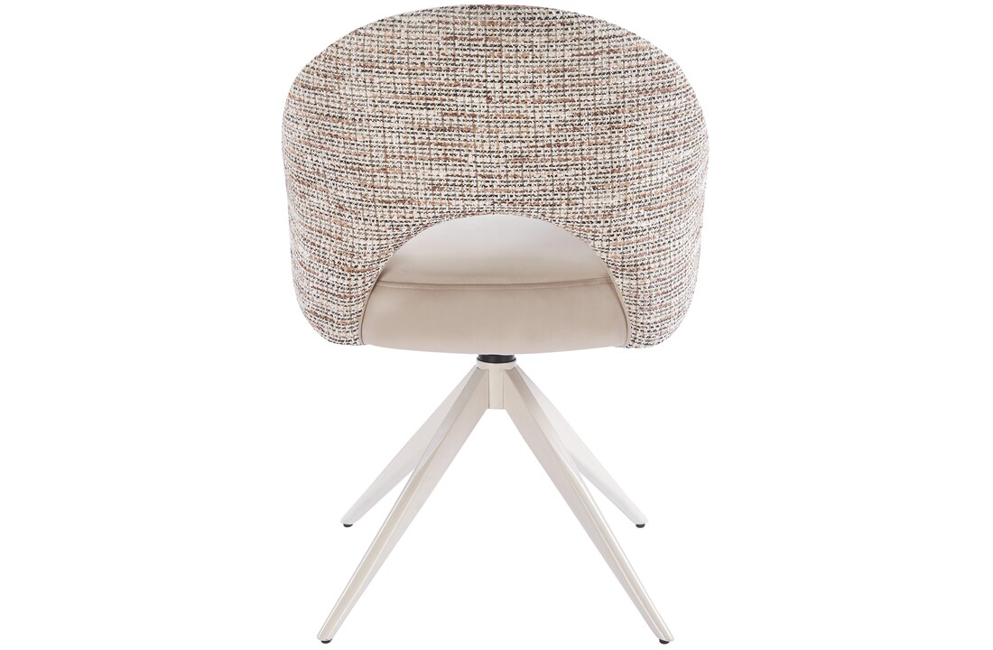 Eetkamerstoel Fuento Velvet/Be Trendy - beige - draai - Pocketvering