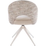 Eetkamerstoel Fuento Velvet/Be Trendy - beige - draai - Pocketvering