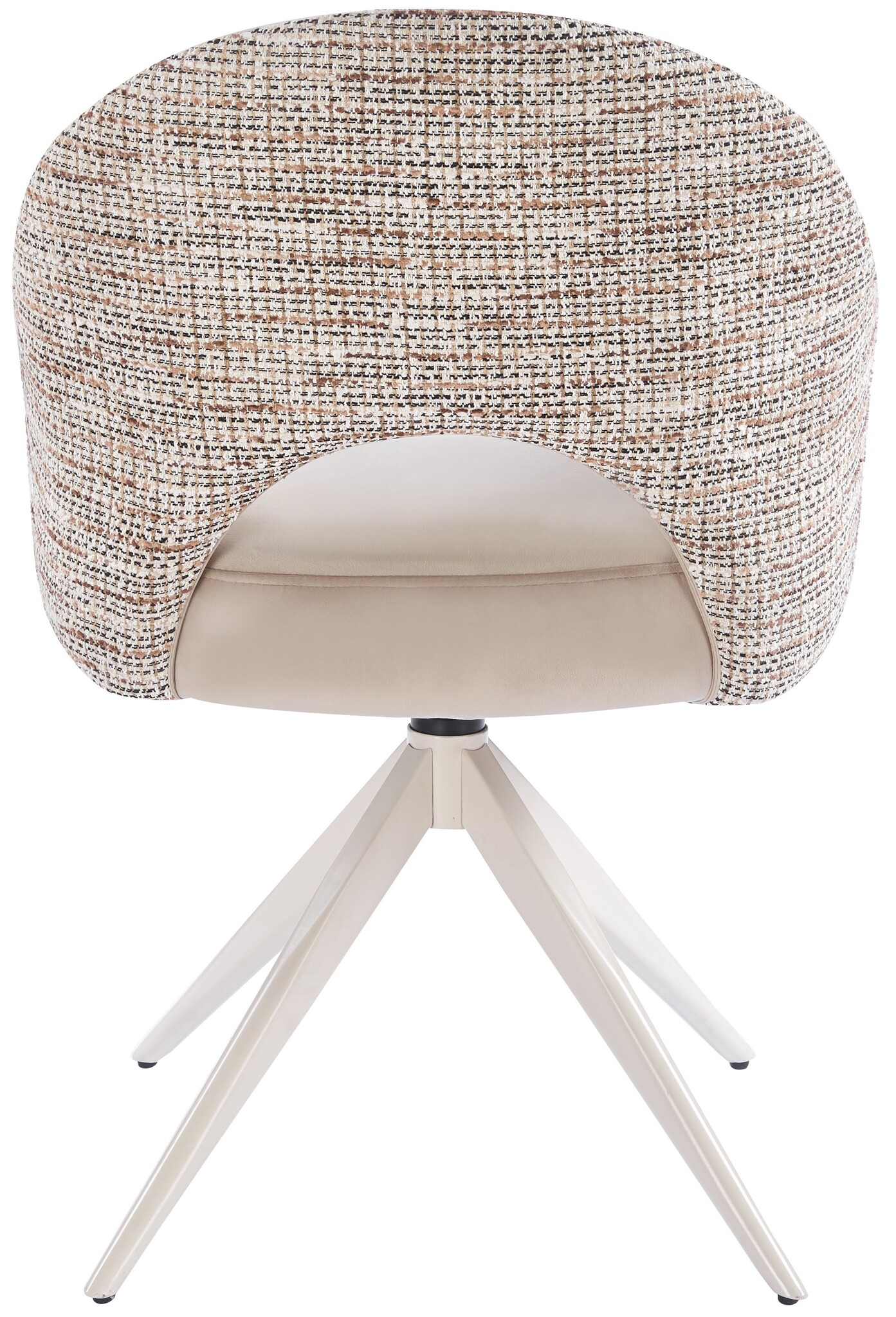 Eetkamerstoel Fuento Velvet/Be Trendy - beige - draai - Pocketvering