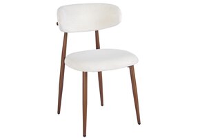 Eetkamerstoel Sofia - Licht Beige - Walnoot