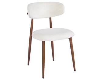 Eetkamerstoel Sofia - Licht Beige - Walnoot