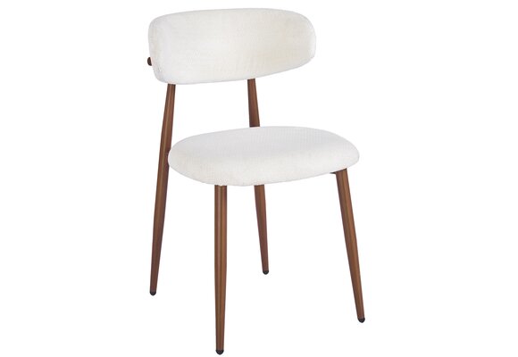 Eetkamerstoel Sofia - Licht Beige - Walnoot