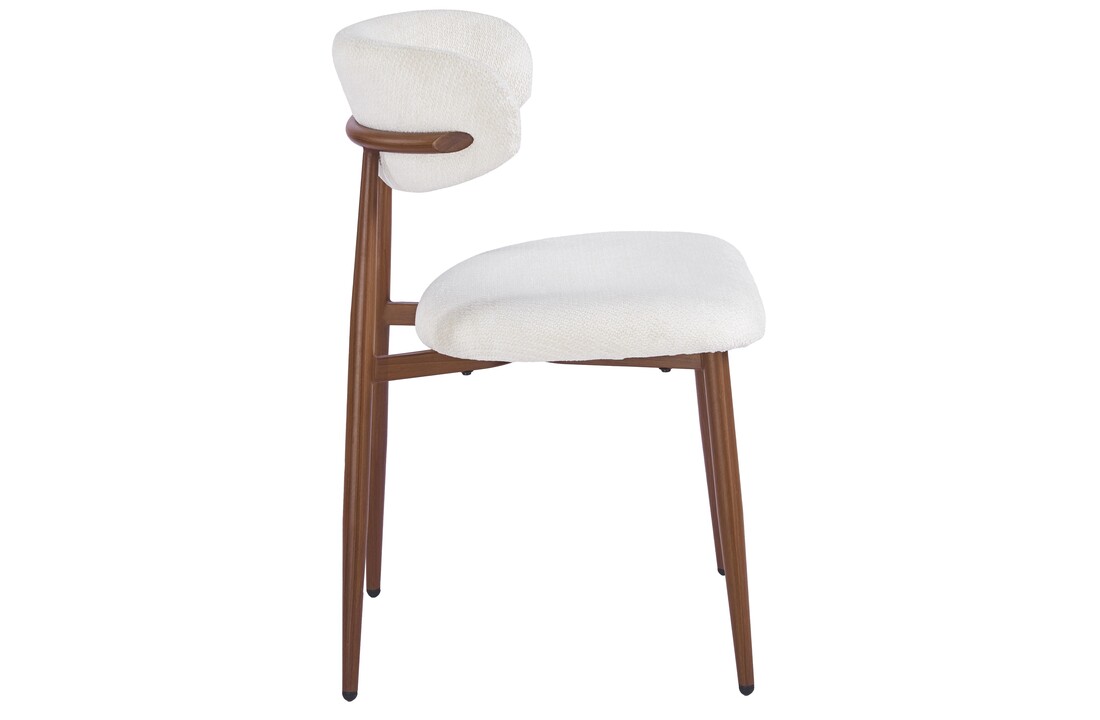 Eetkamerstoel Sofia - Licht Beige - Walnoot - Japandi