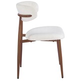 Eetkamerstoel Sofia - Licht Beige - Walnoot - Japandi