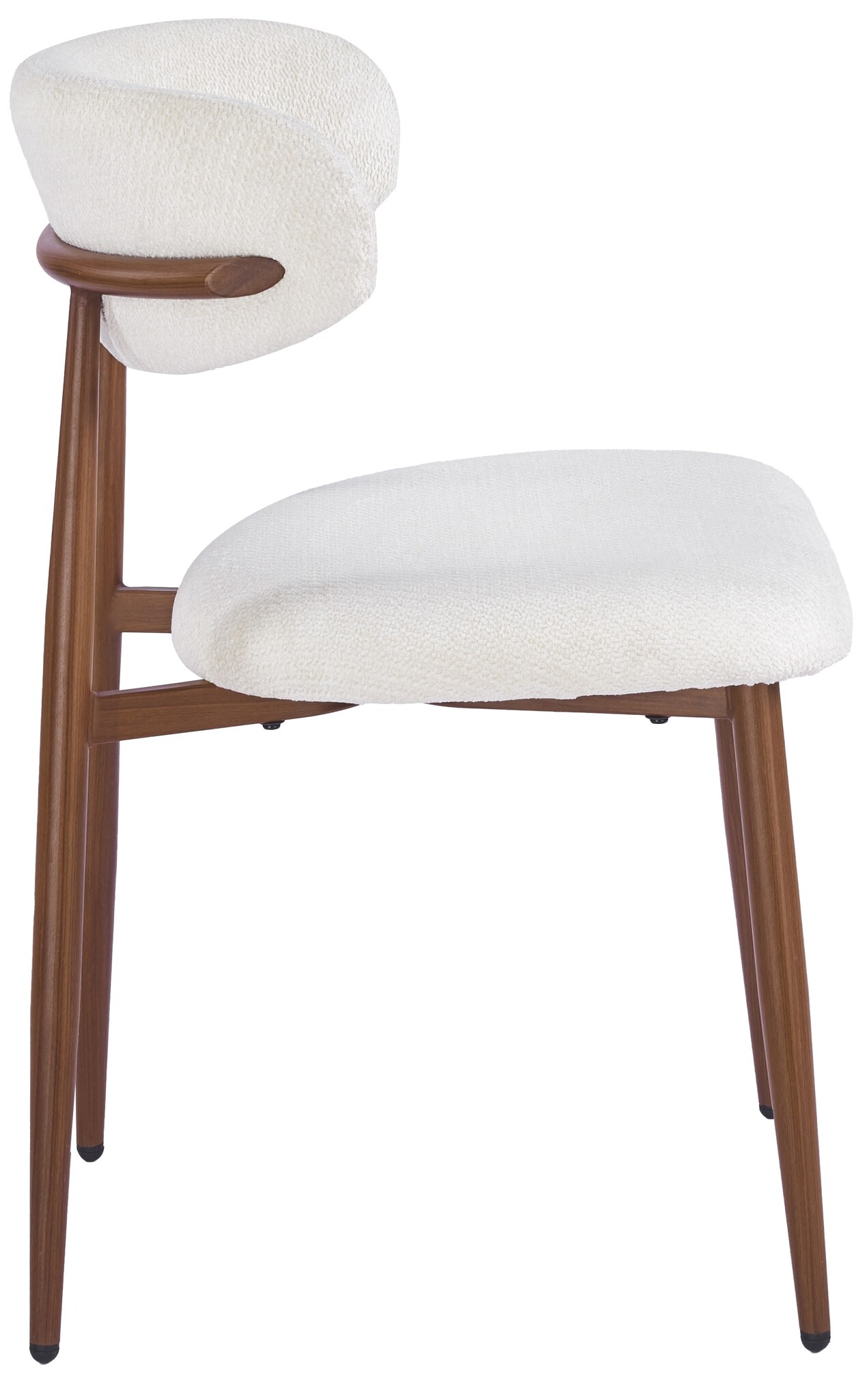 Eetkamerstoel Sofia - Licht Beige - Walnoot - Japandi