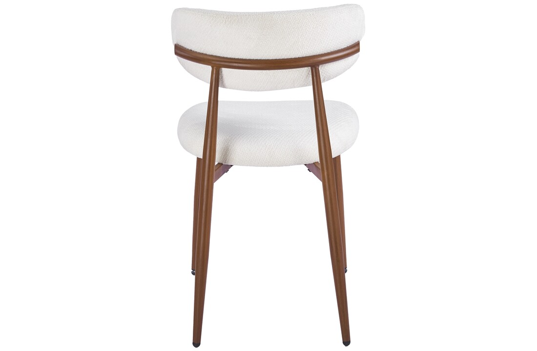 Eetkamerstoel Sofia - Licht Beige - Walnoot - Japandi