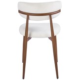 Eetkamerstoel Sofia - Licht Beige - Walnoot - Japandi