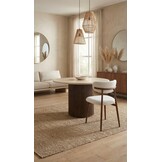 Eetkamerstoel Sofia - Warm Beige - Walnoot