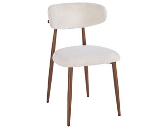 Eetkamerstoel Sofia - Warm Beige - Walnoot