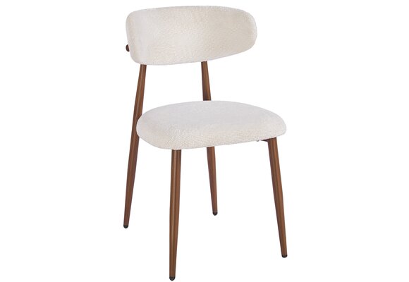 Eetkamerstoel Sofia - Warm Beige - Walnoot