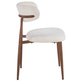 Eetkamerstoel Sofia - Warm Beige - Walnoot