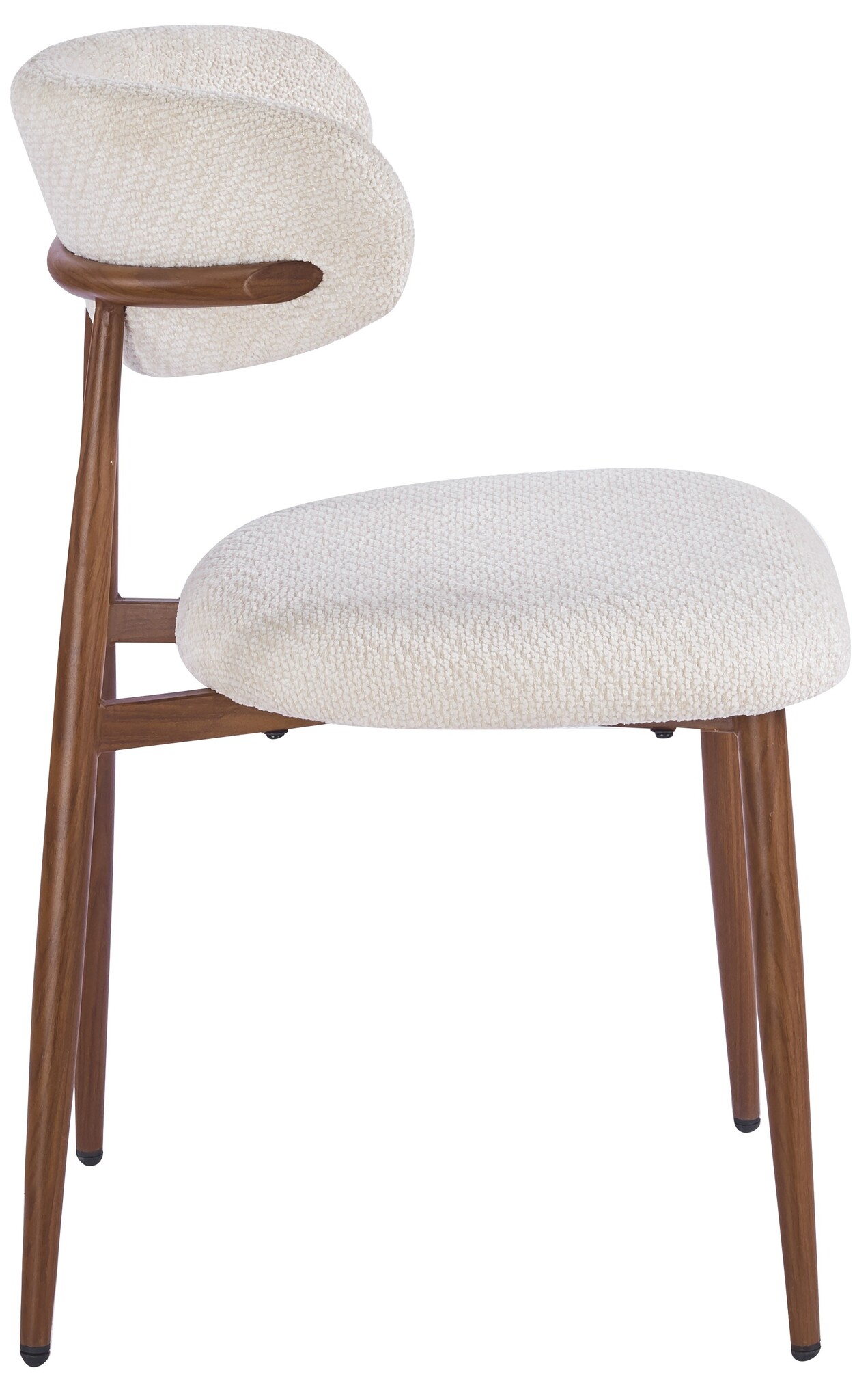 Eetkamerstoel Sofia - Warm Beige - Walnoot