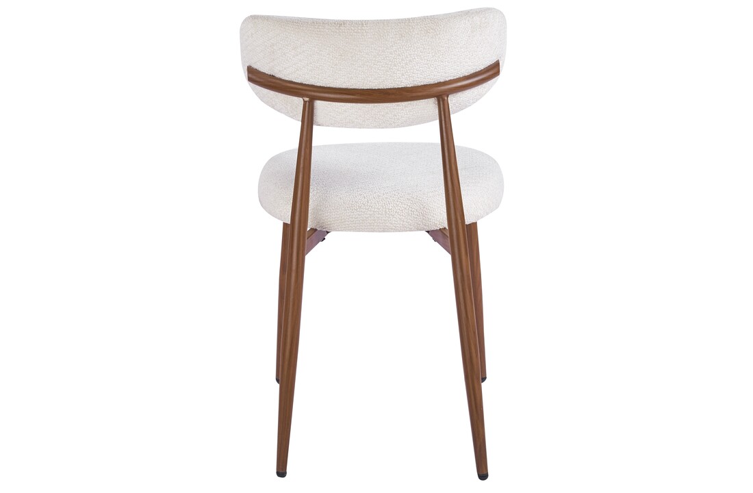 Eetkamerstoel Sofia - Warm Beige - Walnoot