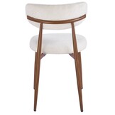 Eetkamerstoel Sofia - Warm Beige - Walnoot