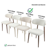 Eetkamerstoel Sofia - Warm Beige - Beige - Japandi