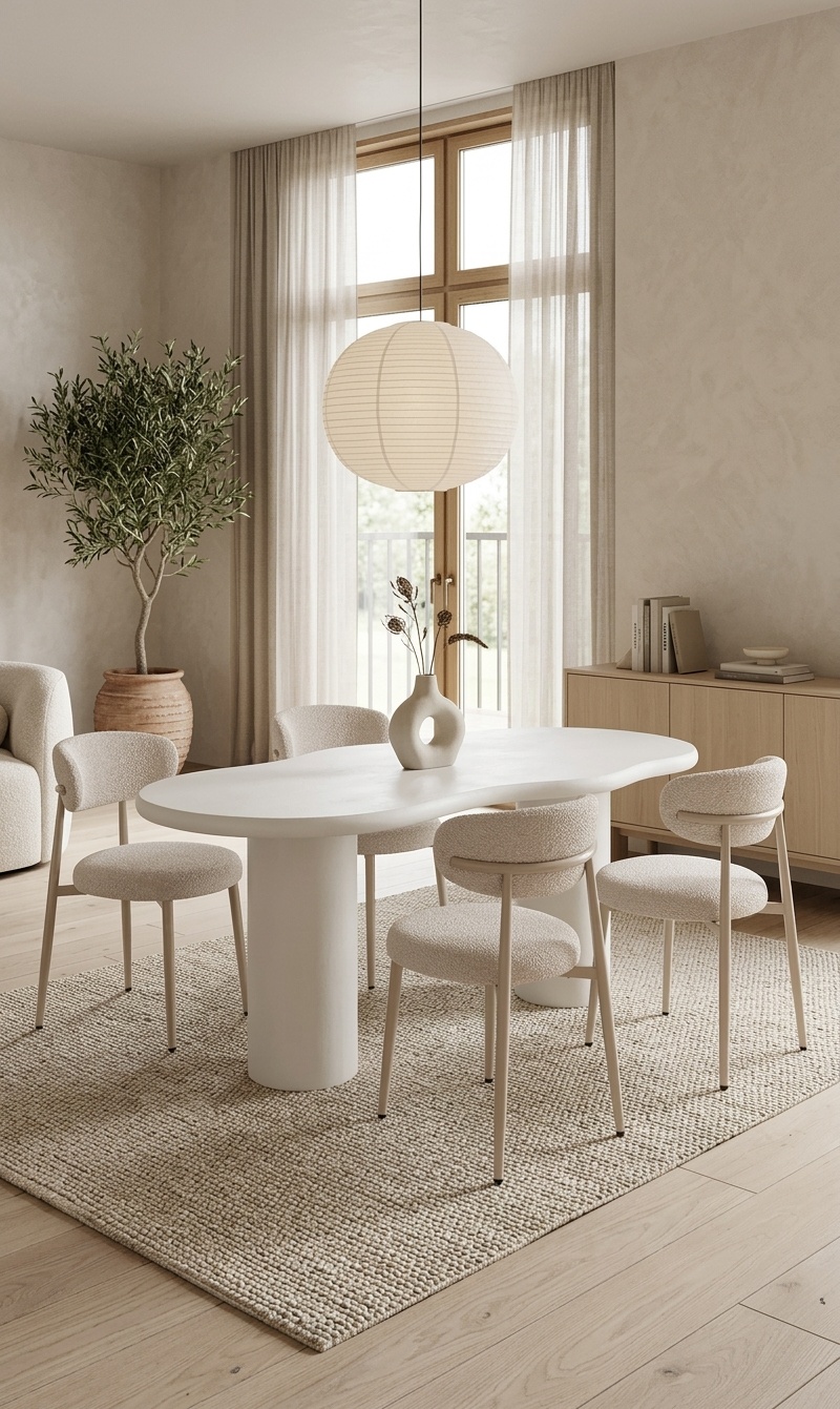 Eetkamerstoel Sofia - Licht Beige - Beige - Japandi