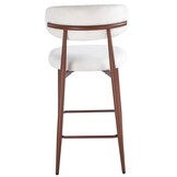 Barkruk Sofia - Licht Beige - Walnoot - Japandi