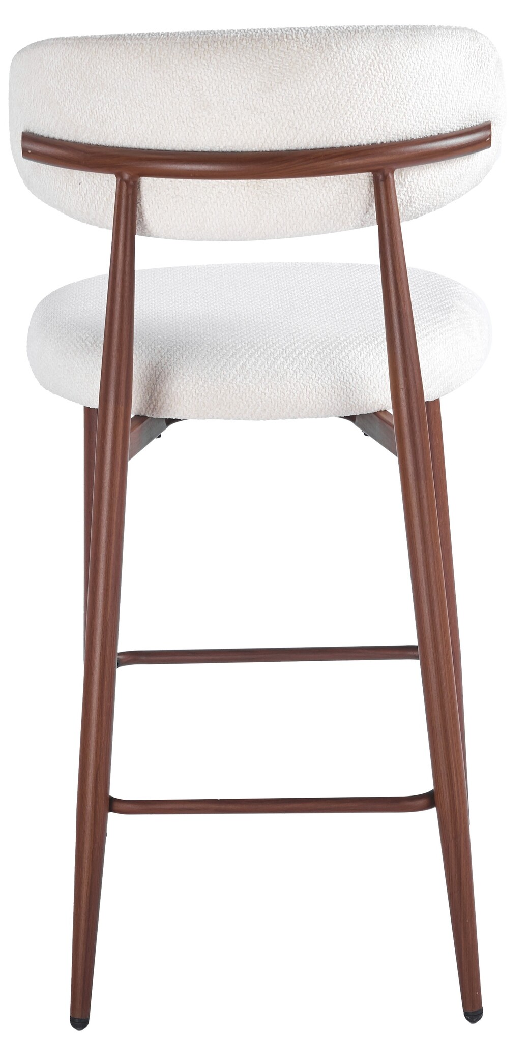 Barkruk Sofia - Licht Beige - Walnoot - Japandi