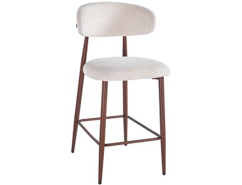 Barkruk Sofia - Warm Beige - Walnoot