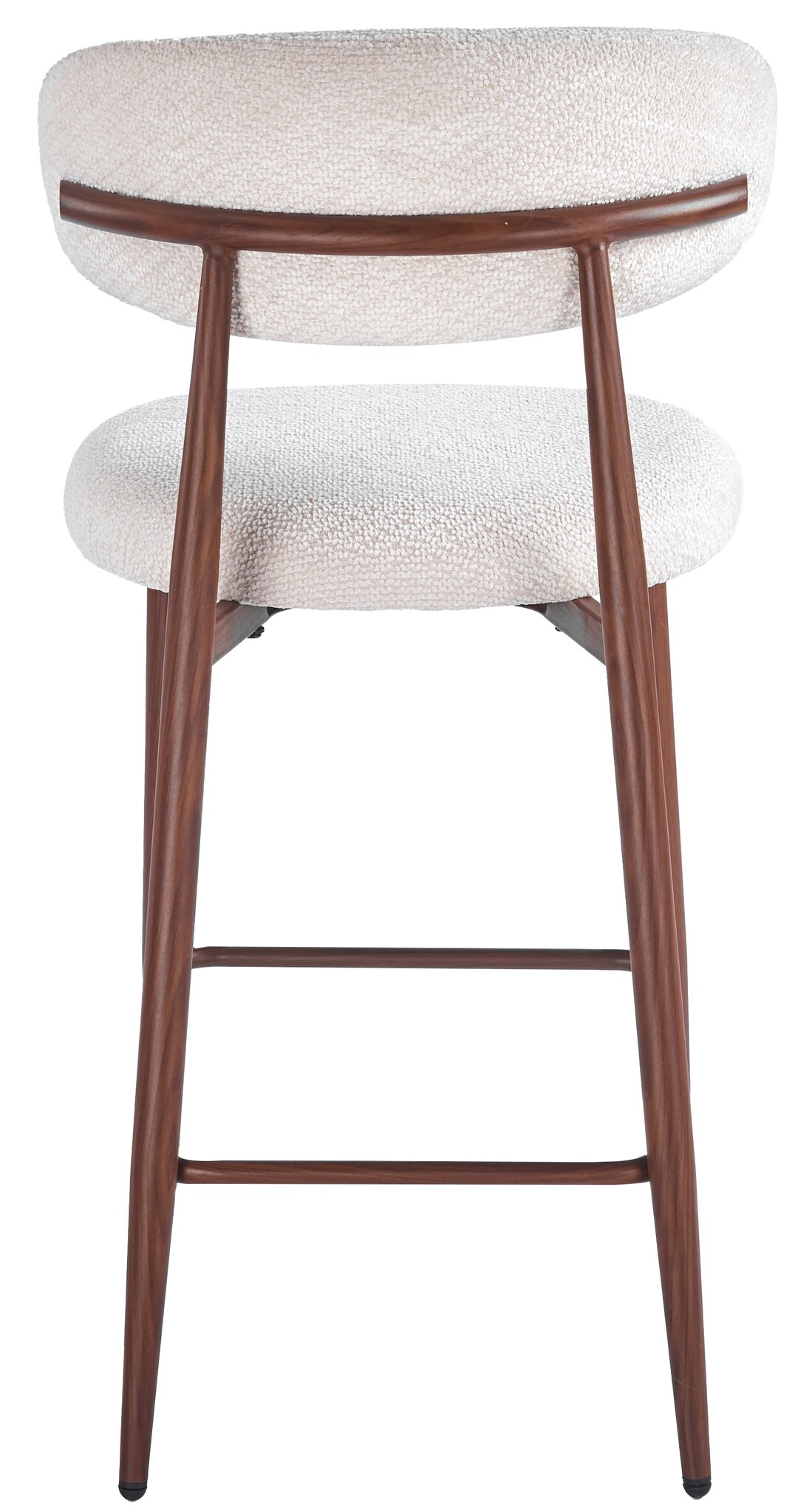 Barkruk Sofia - Warm Beige - Walnoot - Japandi