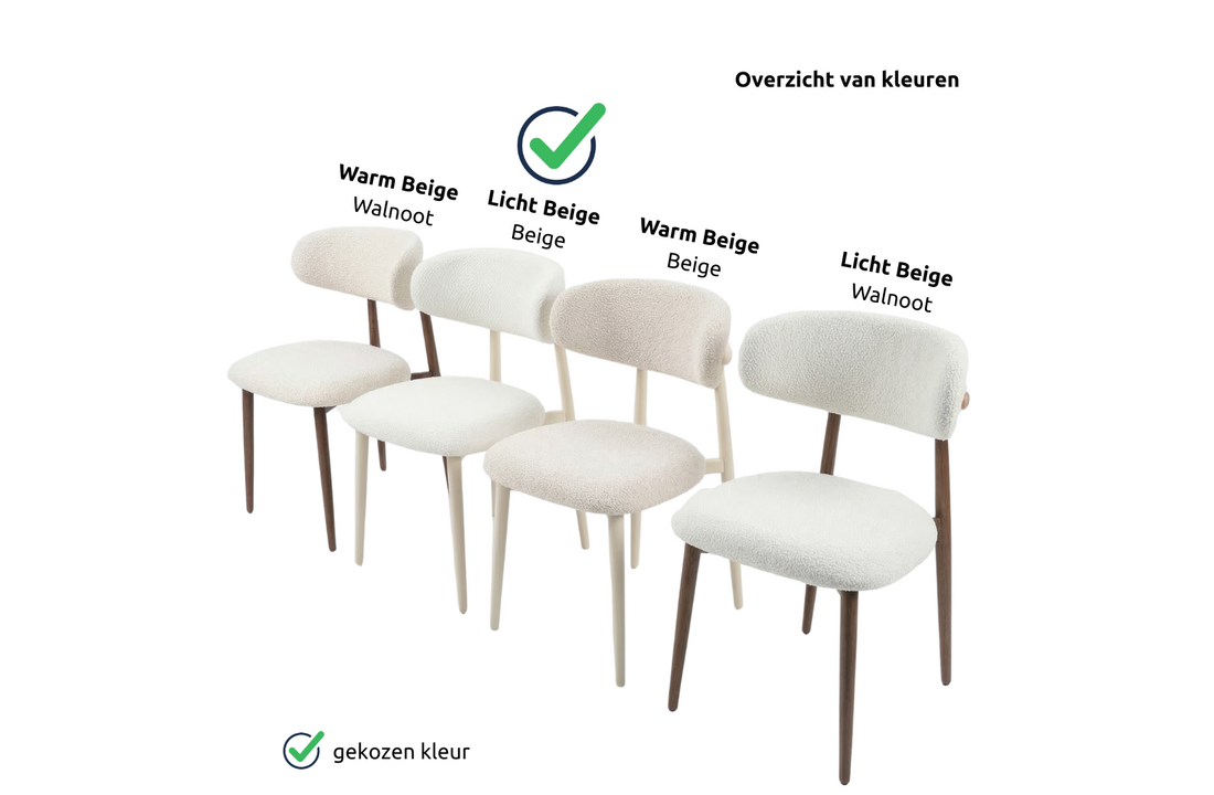 Barkruk Sofia - Licht Beige - Beige - Japandi