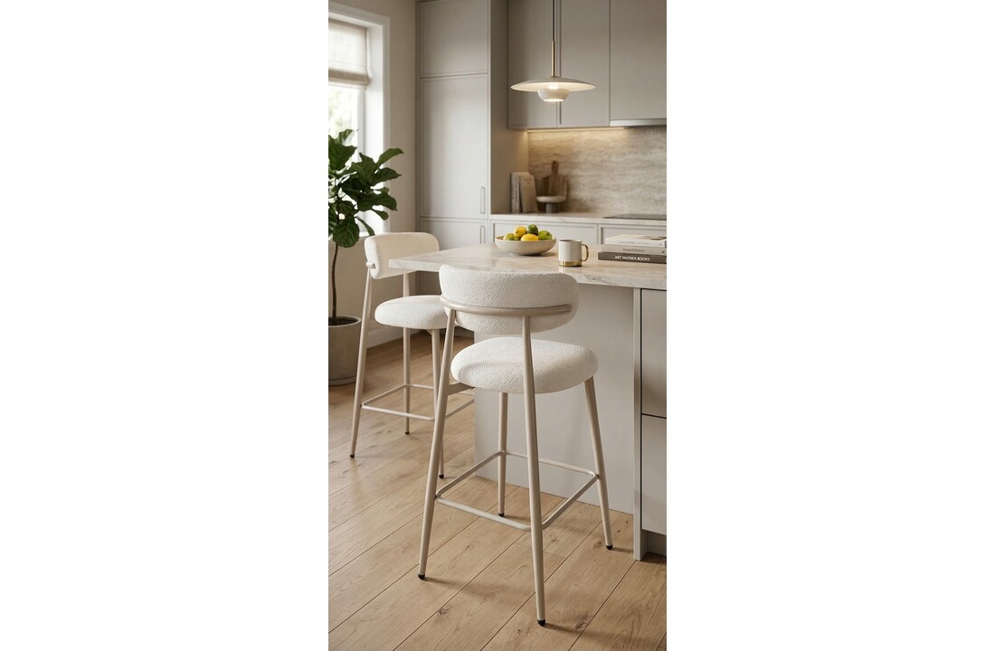 Barkruk Sofia - Warm Beige - Beige - Japandi