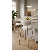 Barkruk Sofia - Warm Beige - Beige - Japandi