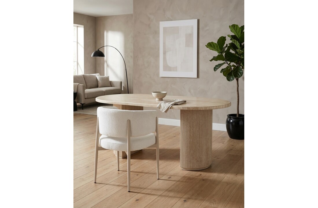 Eetkamerstoel Sorano - Licht Beige - Japandi