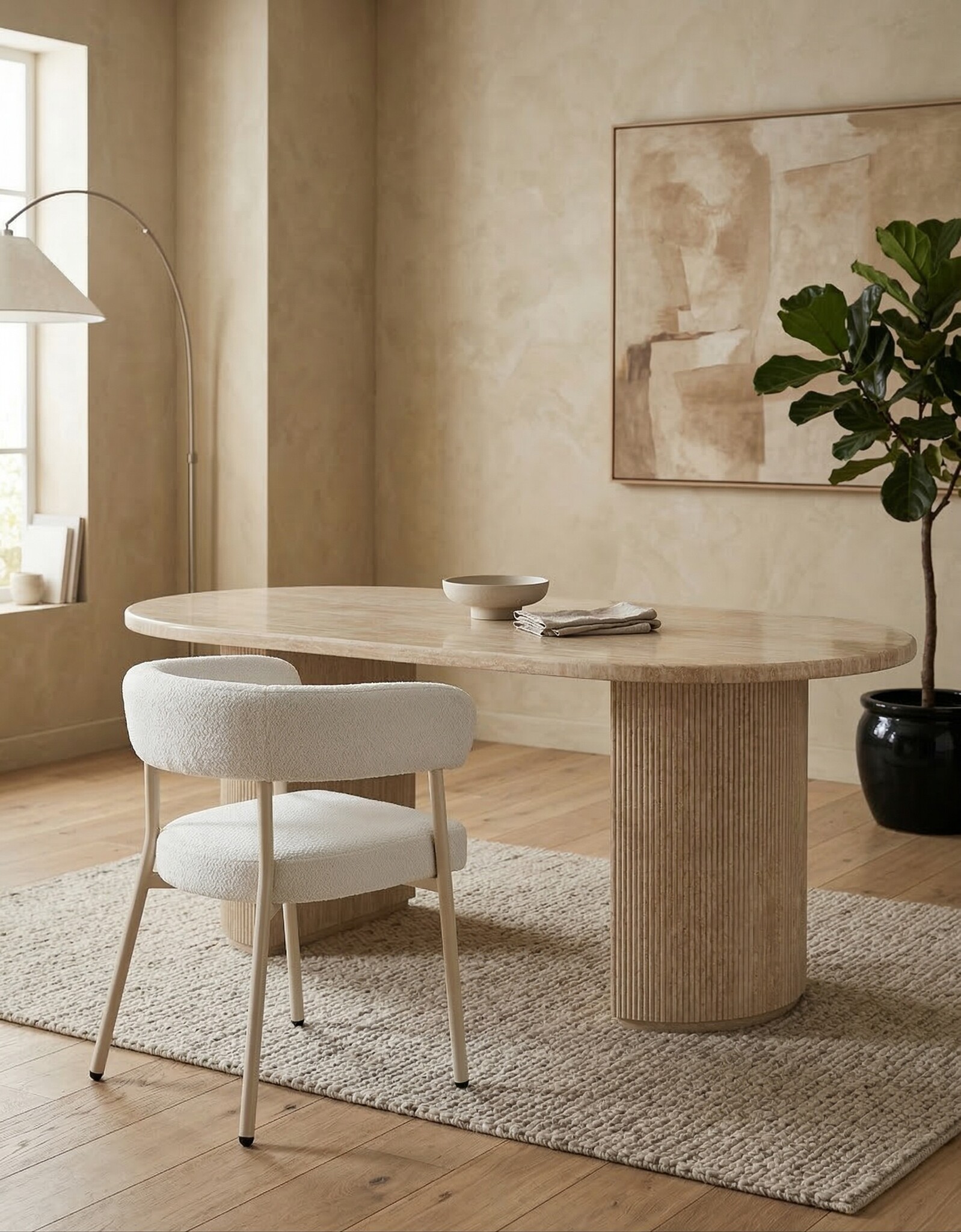 Eetkamerstoel Utano - Licht Beige