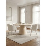 Eetkamerstoel Yuka - Licht Beige - Japandi