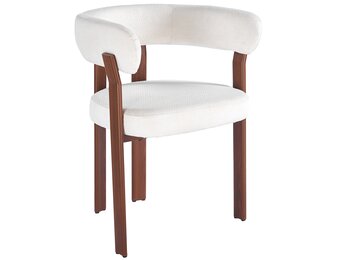 Eetkamerstoel Kohaku - Licht Beige - Walnoot