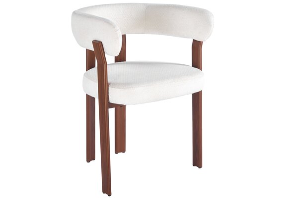 Eetkamerstoel Kohaku - Licht Beige - Walnoot