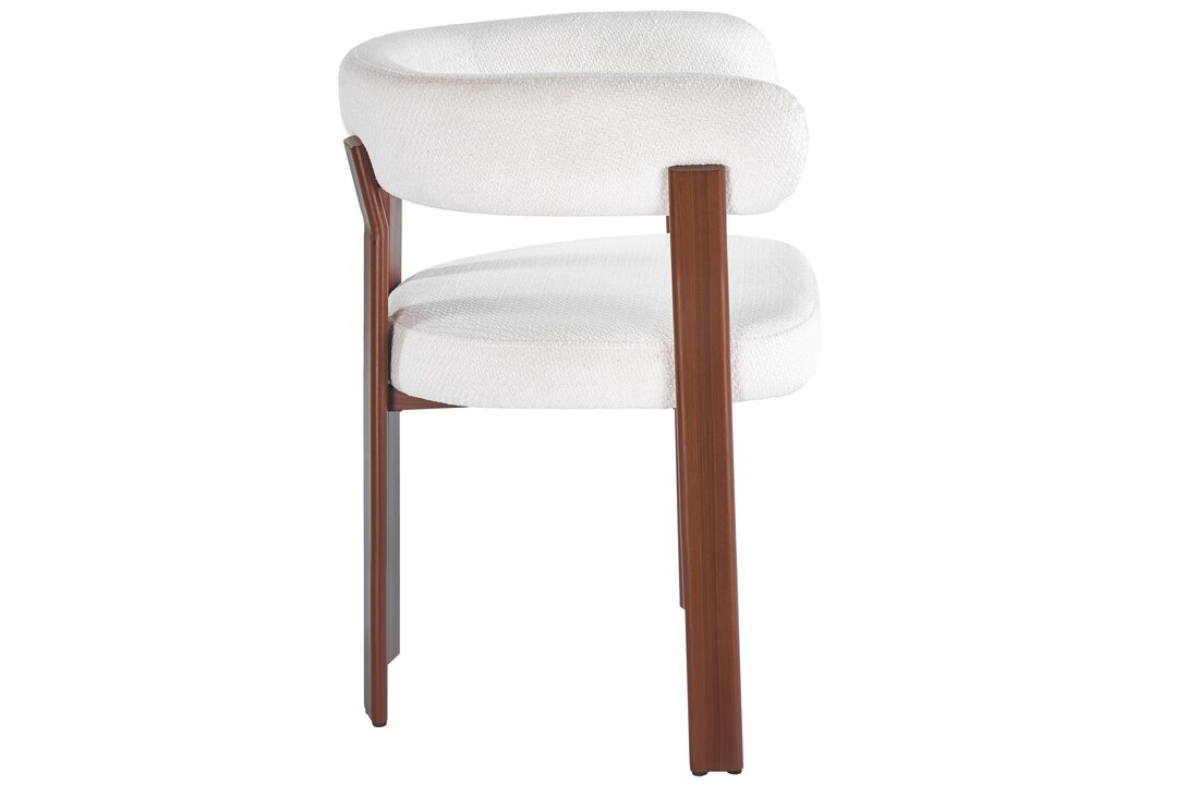 Eetkamerstoel Kohaku - Licht Beige - Walnoot - Japandi