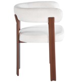 Eetkamerstoel Kohaku - Licht Beige - Walnoot - Japandi