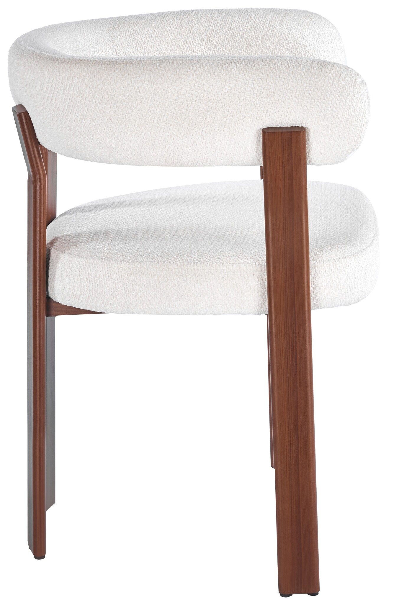 Eetkamerstoel Kohaku - Licht Beige - Walnoot - Japandi