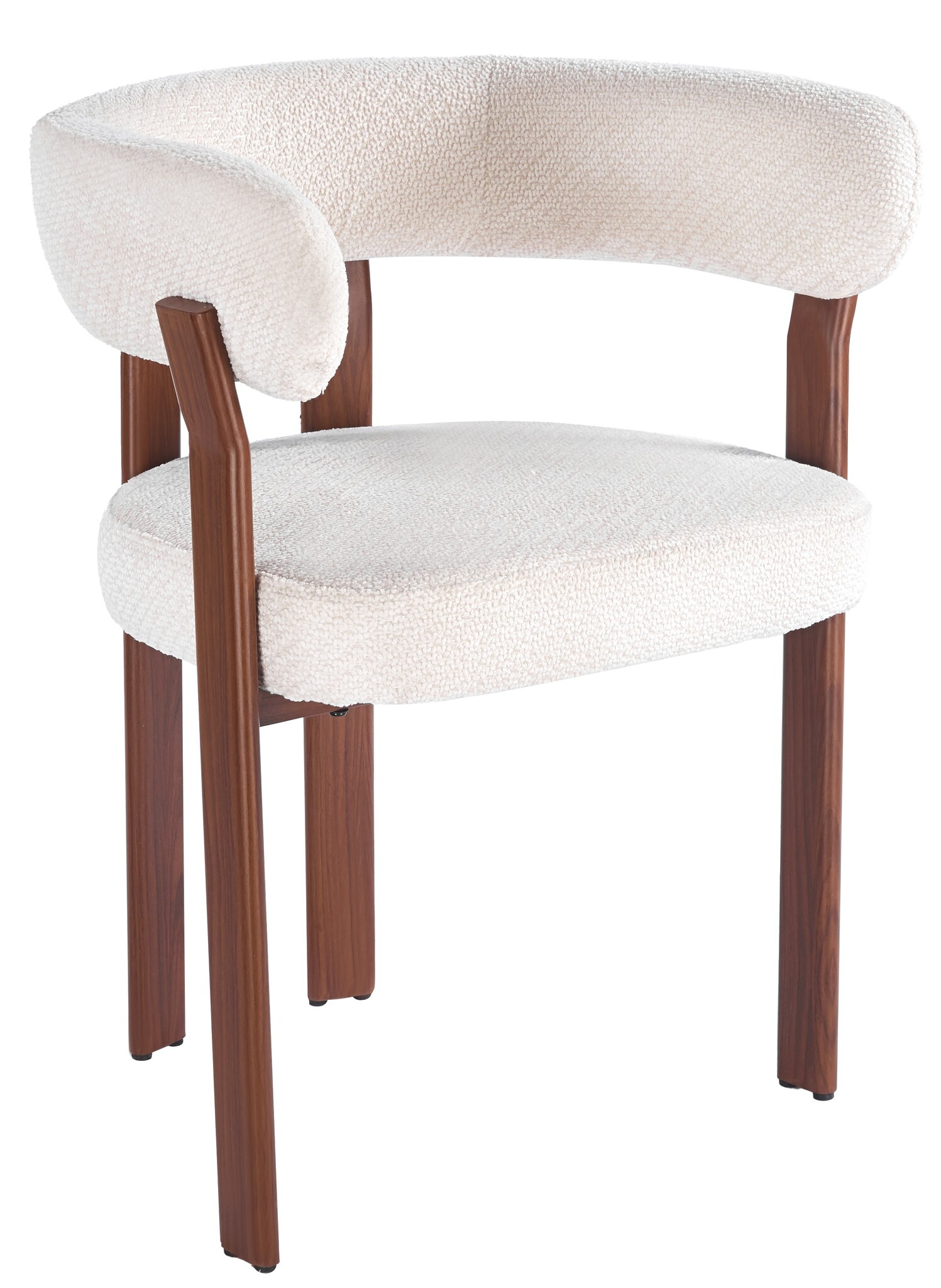 Eetkamerstoel Kohaku - Warm Beige - Walnoot - Japandi