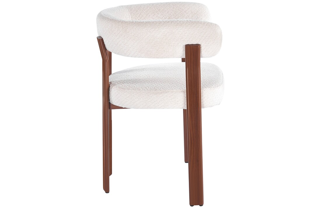 Eetkamerstoel Kohaku - Warm Beige - Walnoot - Japandi