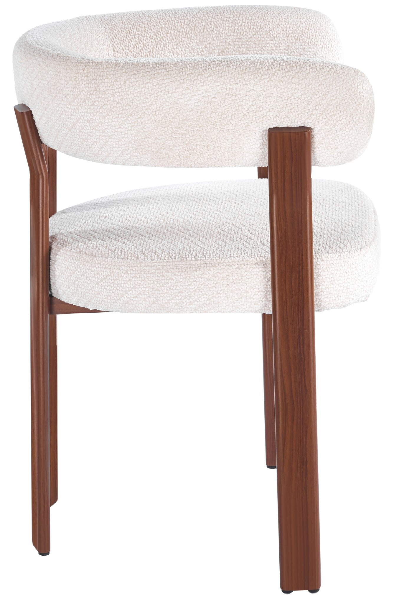 Eetkamerstoel Kohaku - Warm Beige - Walnoot - Japandi