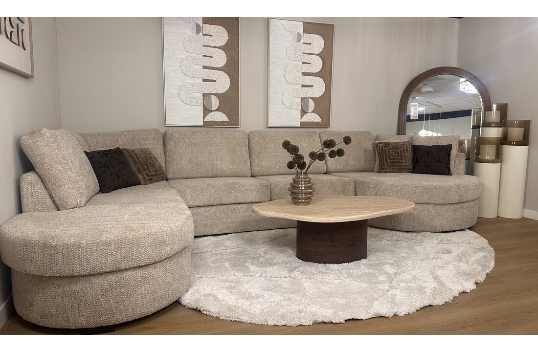 Hoekbank Moon | Bruin