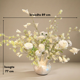 Zijden boeket | White Nature klein  - 12 stelen