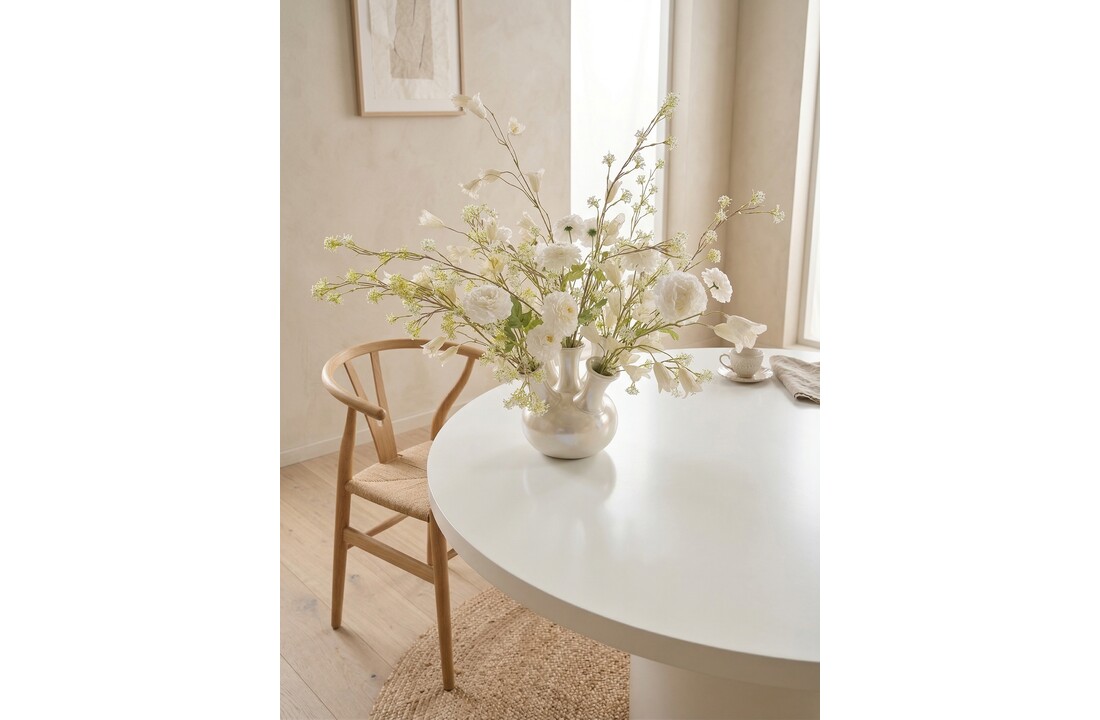 Zijden boeket | White Nature klein  - 12 stelen