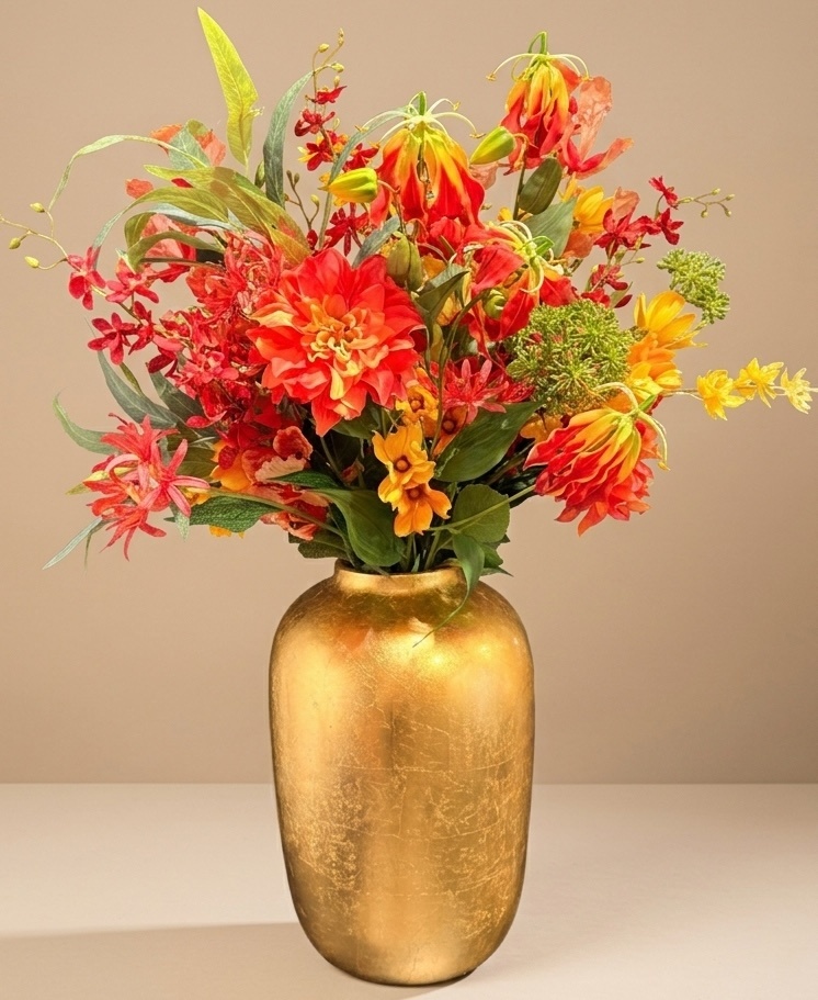 Zijden boeket | Sunset Glow  - 16 stelen