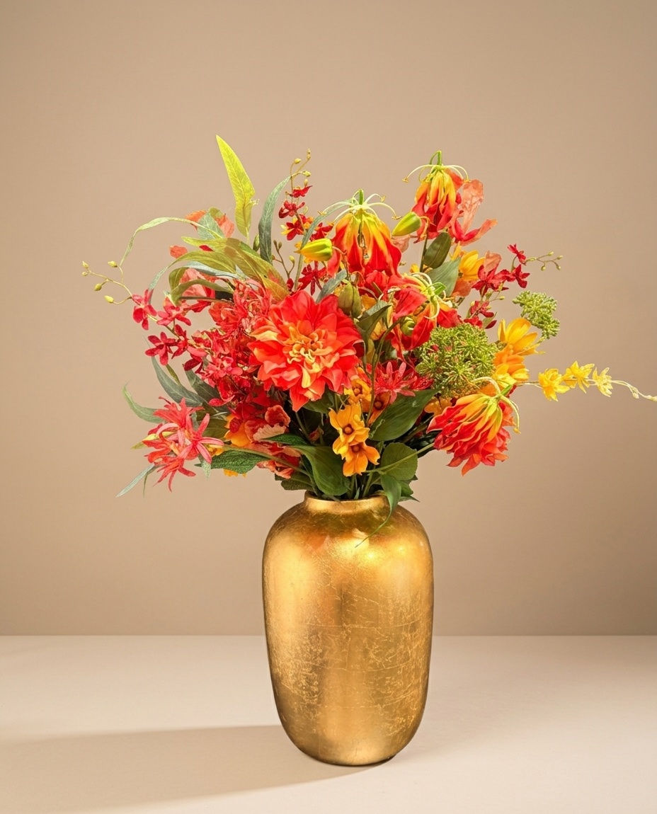 Zijden boeket | Sunset Glow  - 16 stelen