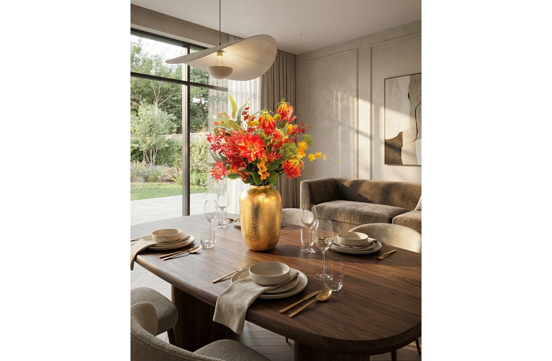 Zijden boeket | Sunset Glow  - 16 stelen