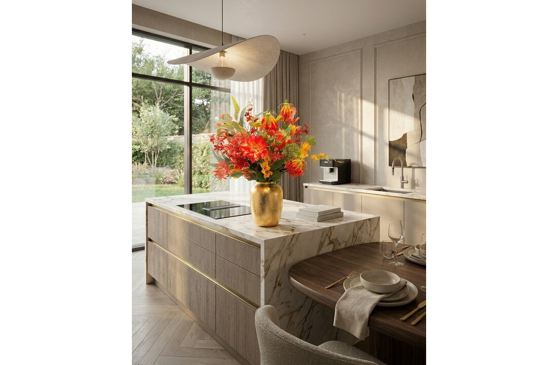 Zijden boeket | Sunset Glow  - 16 stelen