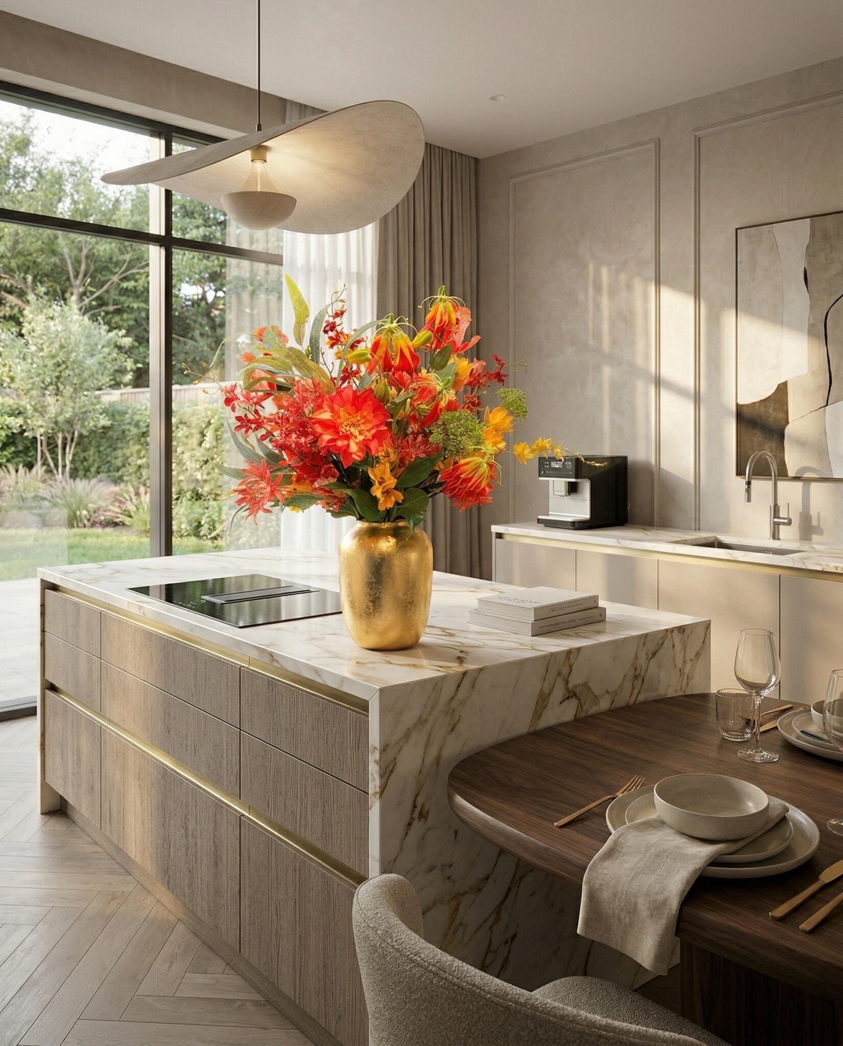 Zijden boeket | Sunset Glow  - 16 stelen