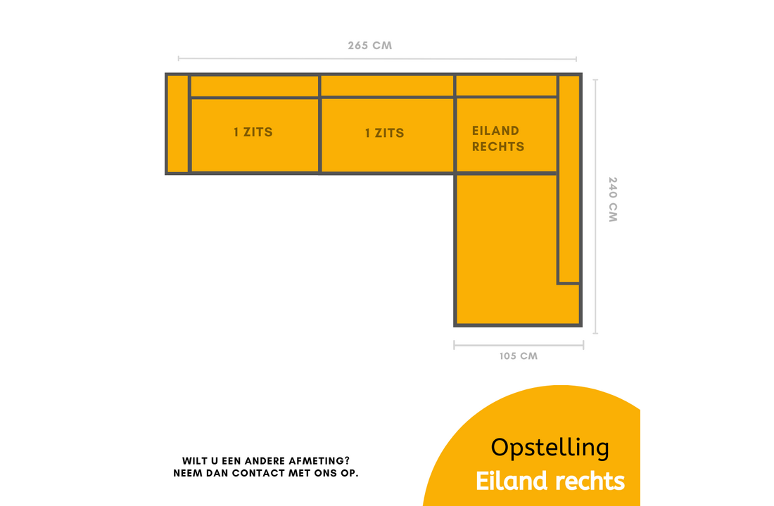 Hoekbank Rio | Beige